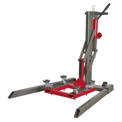 Sealey MCL500 Single Post Hydraulic Portable Motorcycle Lift 450kg Capacity Sealey