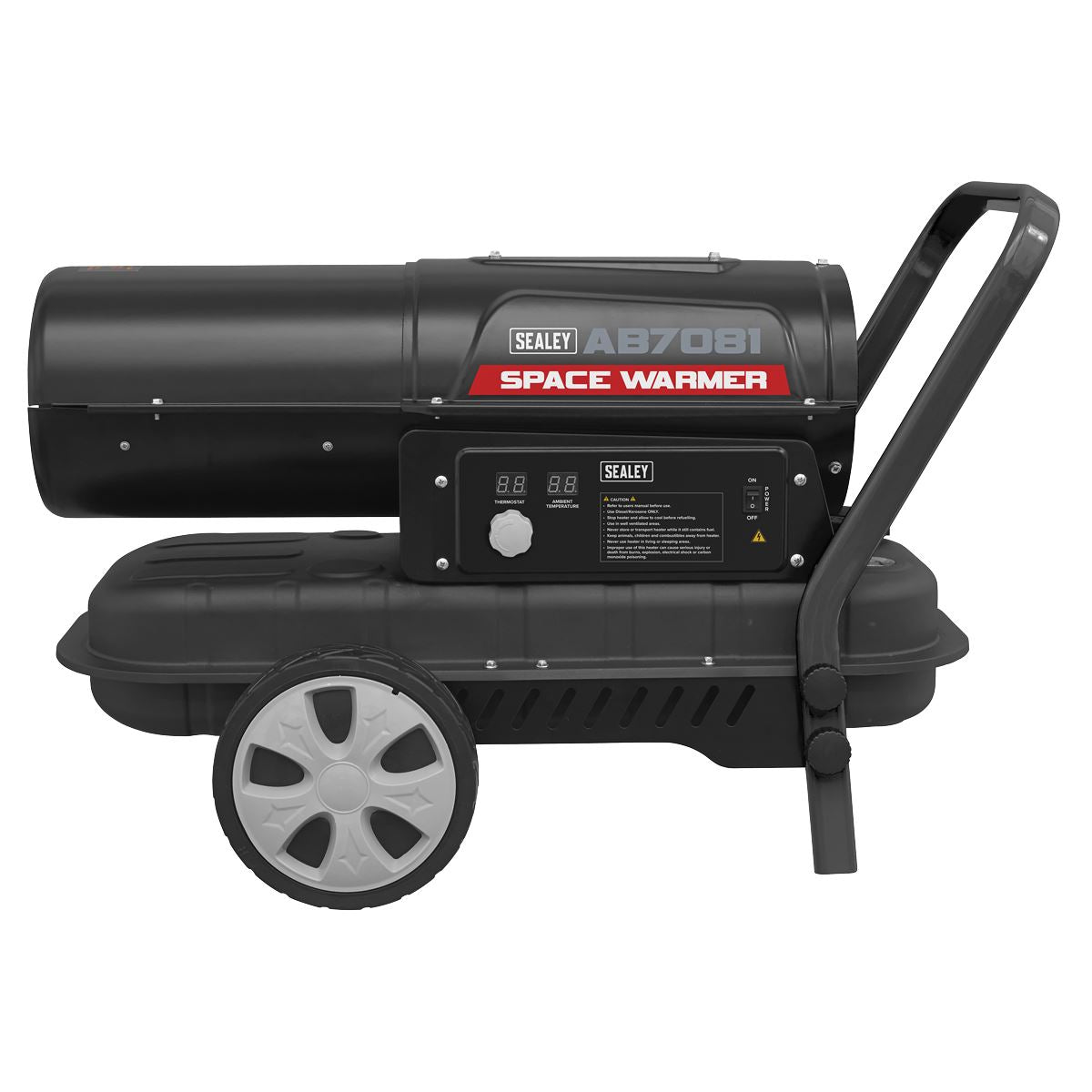 Sealey AB7081 Space Warmer® Kerosene/Diesel Heater 70000Btu/hr with Wheels Sealey
