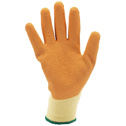Draper 82721 Heavy Duty Latex Coated Work Gloves Large Orange Draper