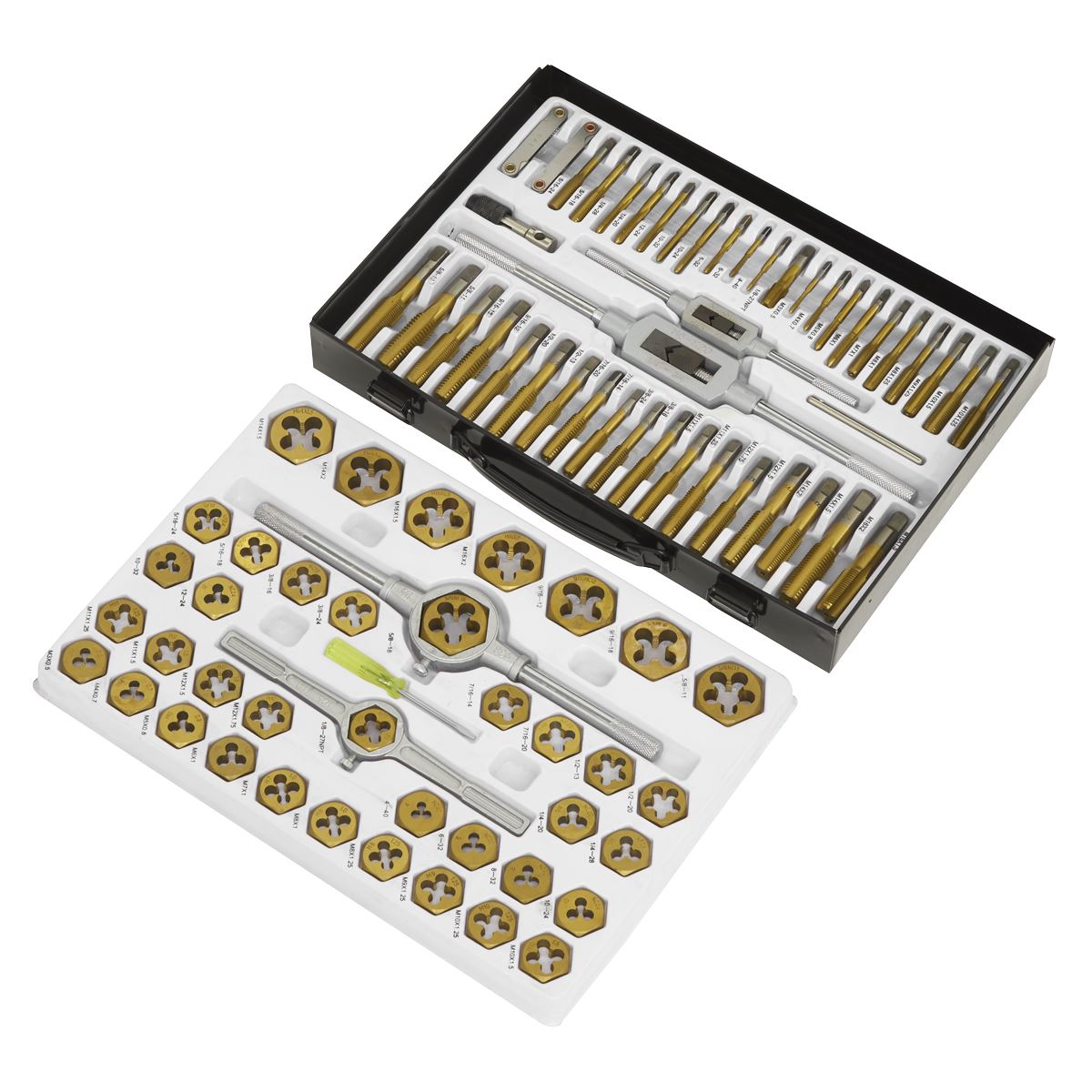 Sealey AK3086HIM Tap & Die Set Hexagonal Metric & SAE/Imperial 86pc Sealey