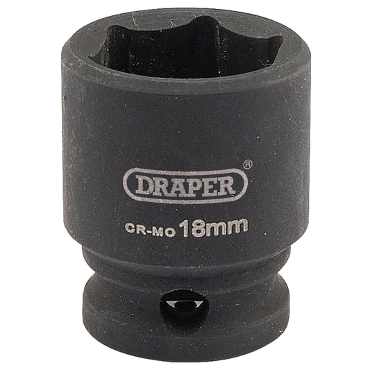 Draper 06878 Expert HI-TORQ® 6 Point Impact Socket 3/8" Sq. Dr. 18mm Draper