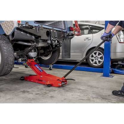 Sealey 3000HLC Premier Long Reach High Lift Trolley Jack 3 Tonne Sealey