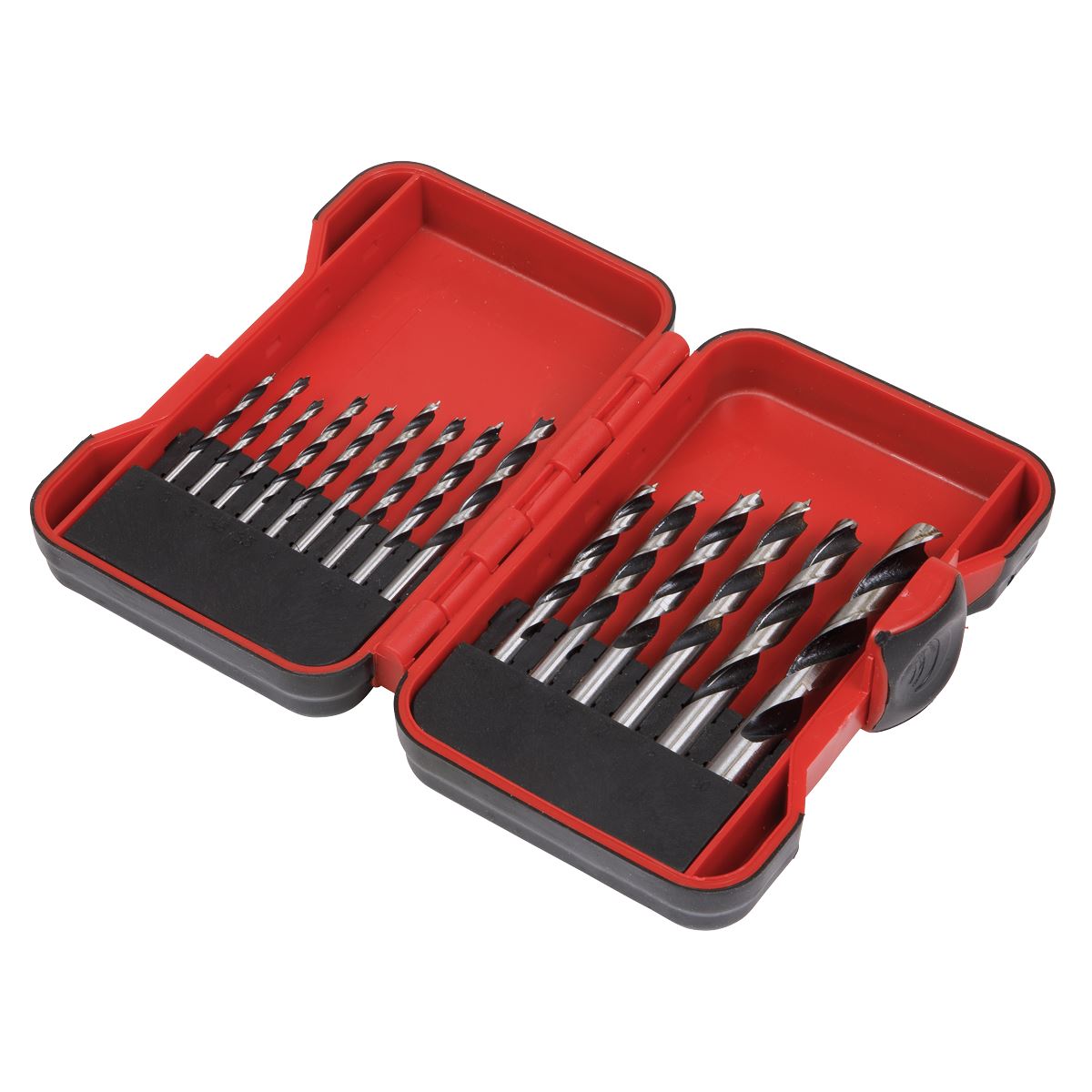 Sealey AK3715W Brad Point Wood Drill Bit Set 15pc Sealey