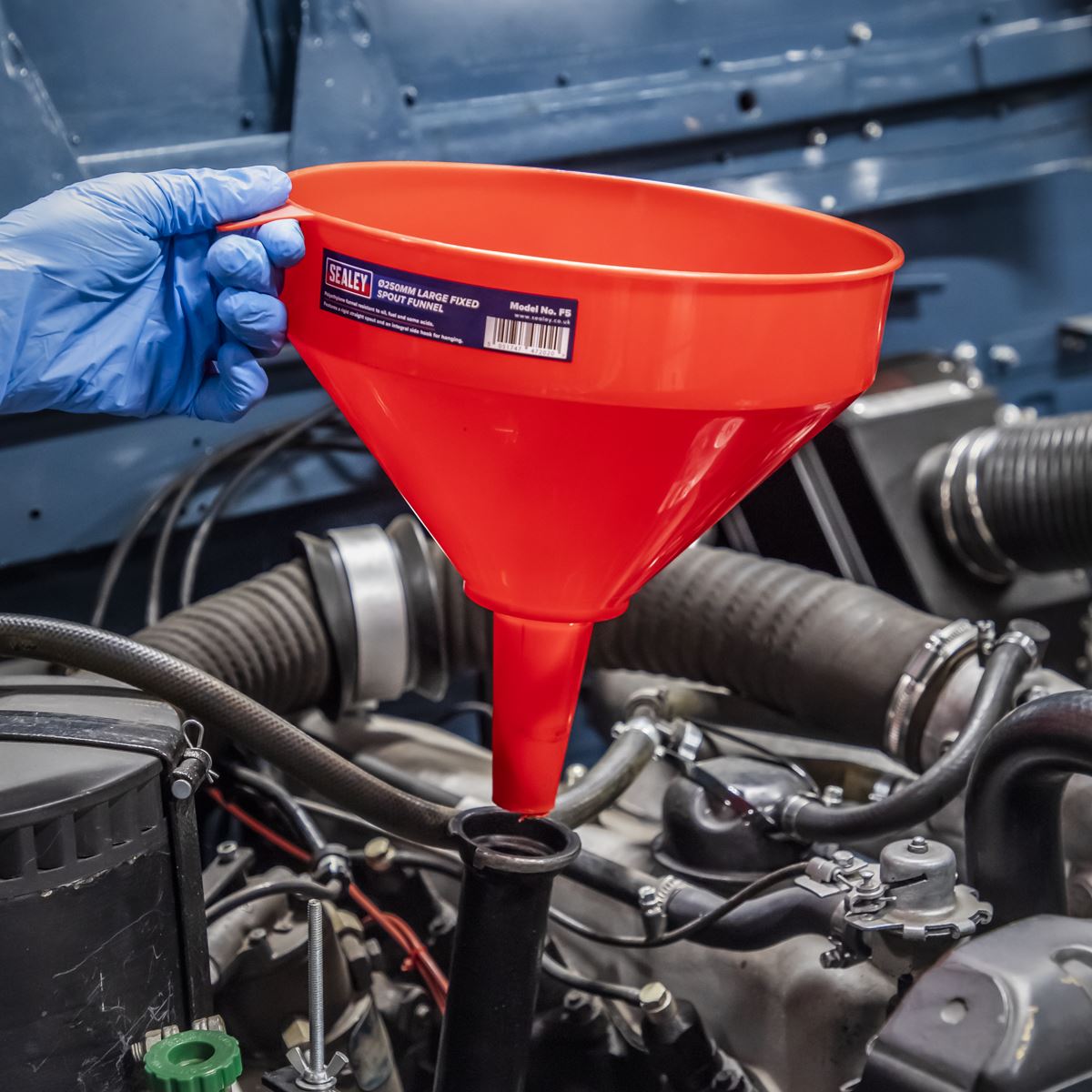 Sealey F5 Funnel Large Ø250mm Fixed Spout Sealey