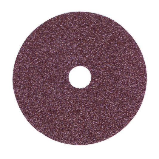 Sealey FBD11550 Sanding Disc Fibre Backed Ø115mm 50Grit Pack of 25 Sealey