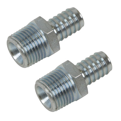 Sealey AC99 Screwed Tailpiece Male 1/2"BSPT - Ø1/2" Hose - Pack of 2 Sealey