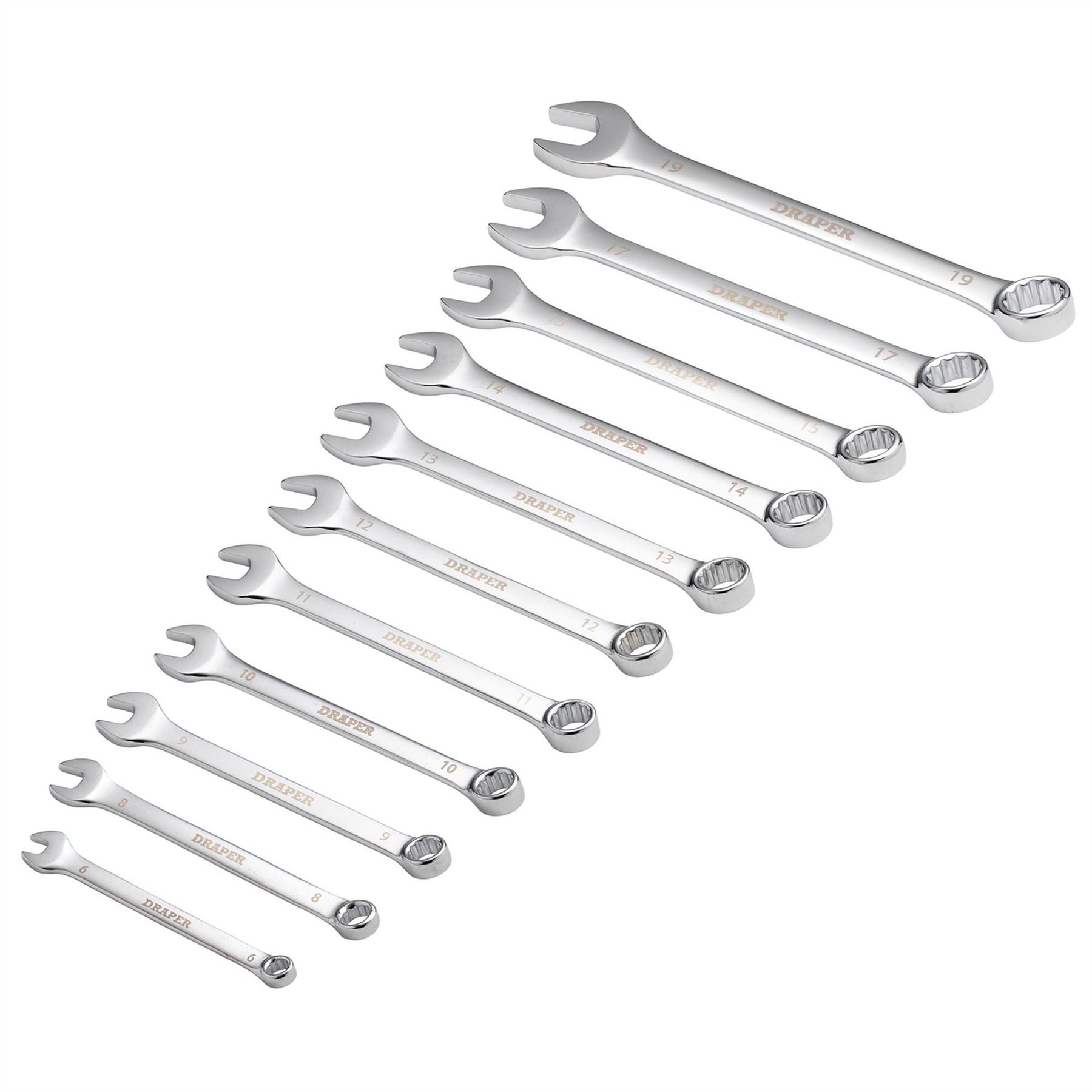 Draper 66093 HI-TORQ® Metric Combination Spanner Set Orange 11 Piece Draper