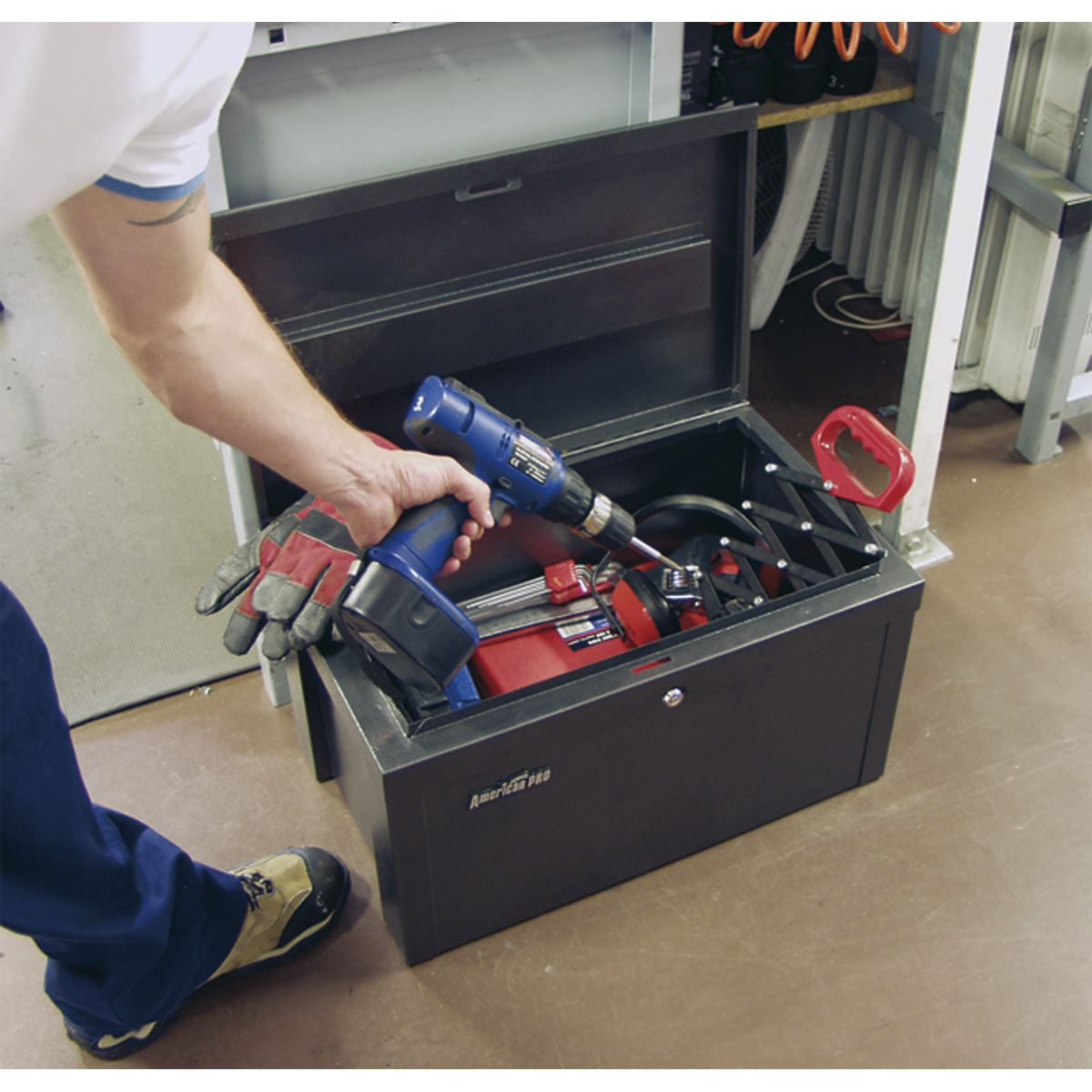 Sealey SB565 Steel Storage Chest 565 x 350 x 320mm Sealey