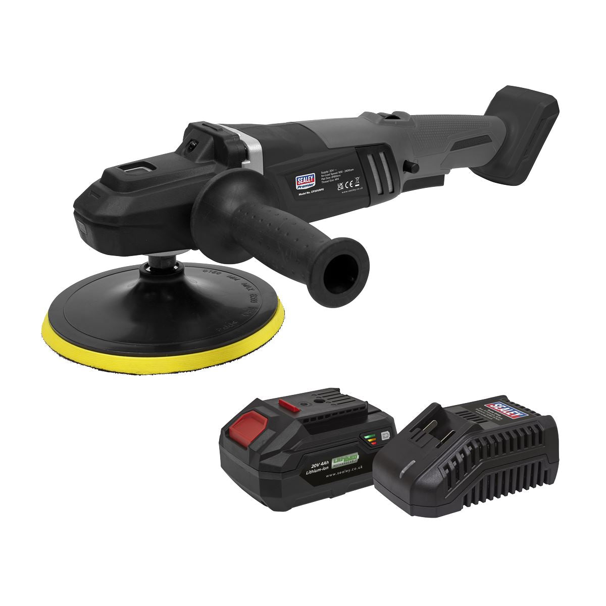 Sealey CP20VRPXKIT1 Brushless Rotary Polisher Kit Ø180mm 20V 4Ah SV20 Series Sealey