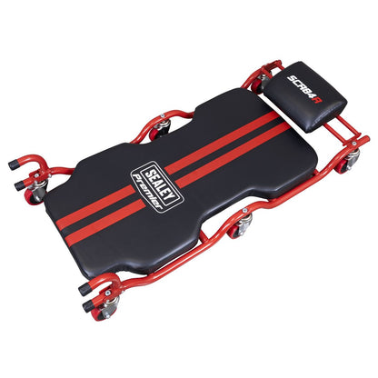 Sealey SCR84 Deluxe Steel Creeper with 6 Wheels & Headrest Sealey