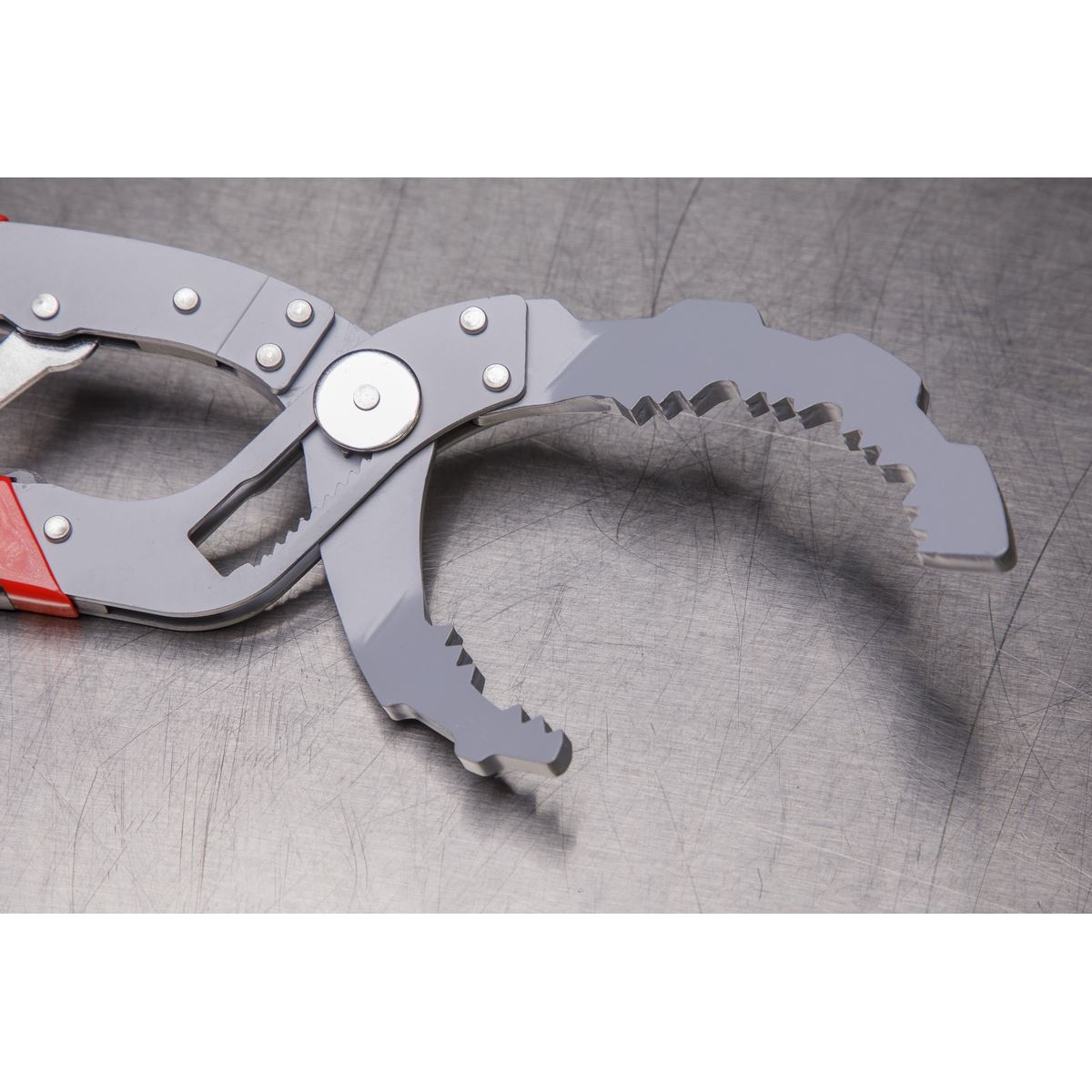 Sealey AK6421 Oil Filter Pliers Self-Adjusting - Angled Sealey