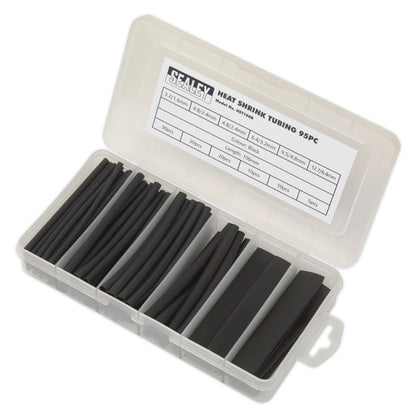 Sealey HST100B Heat Shrink Tubing Assortment 95pc 100mm Black Sealey