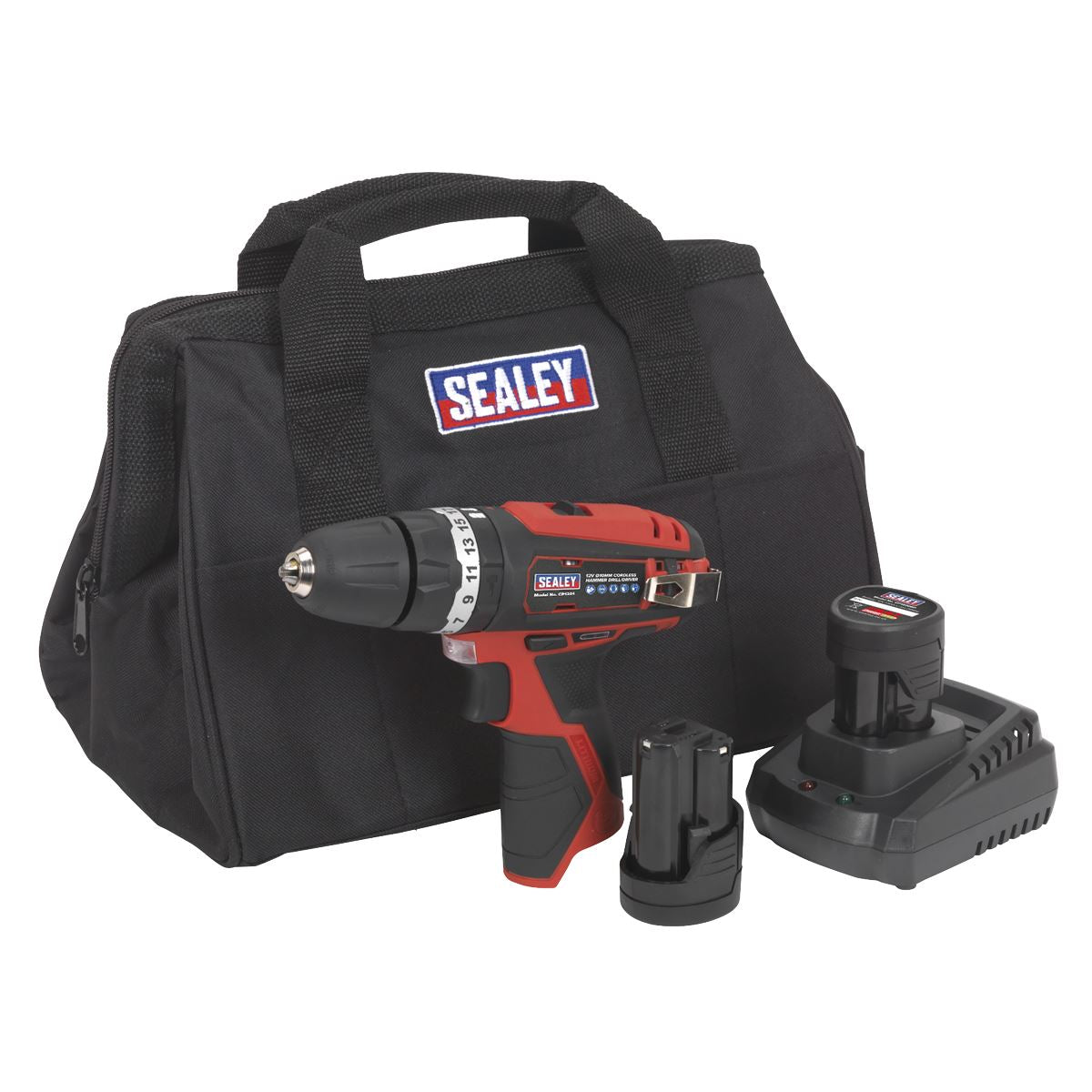 Sealey CP1201KIT Combi Drill Kit Ø10mm 12V SV12 Series - 2 Batteries Sealey