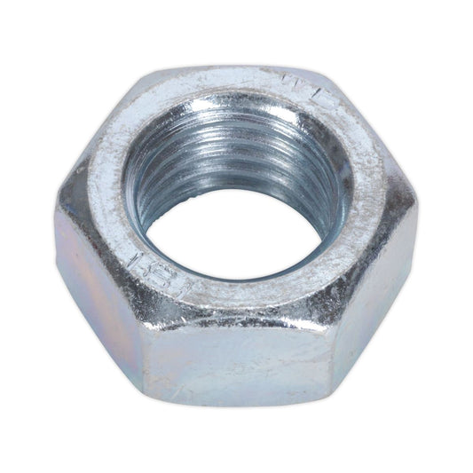 Sealey SN24 Steel Nut DIN 934 - M24 Zinc Pack of 5 Sealey
