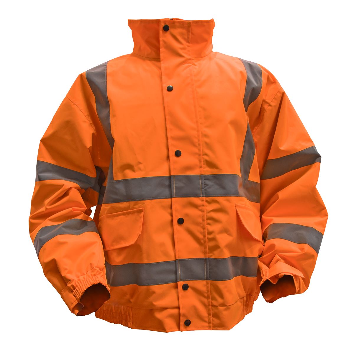 Sealey 802XLO Hi-Vis Orange Jacket with Quilted Lining & Elasticated Waist - X-Large Sealey