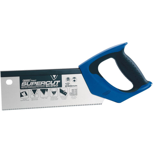 Draper 49281 Expert Supercut® Soft Grip Hardpoint Tenon Saw 250mm/10" 11tpi/12ppi Draper