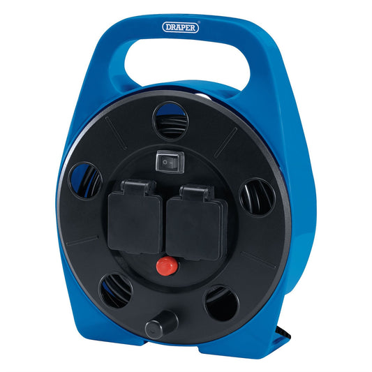 Draper 99294 230V 2-Way Cable Reel with LED Work Light 10m Draper