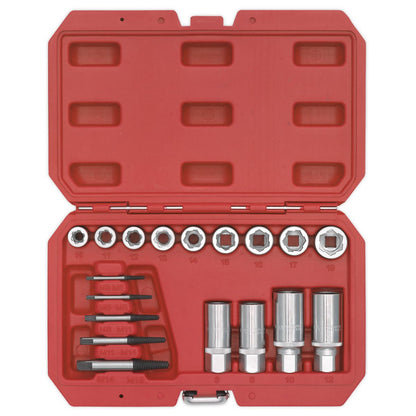 Sealey AK751 Bolt Stud & Screw Extractor Set 18pc Sealey