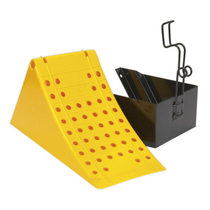Sealey CV127 Commercial Wheel Chock with Bracket Sealey