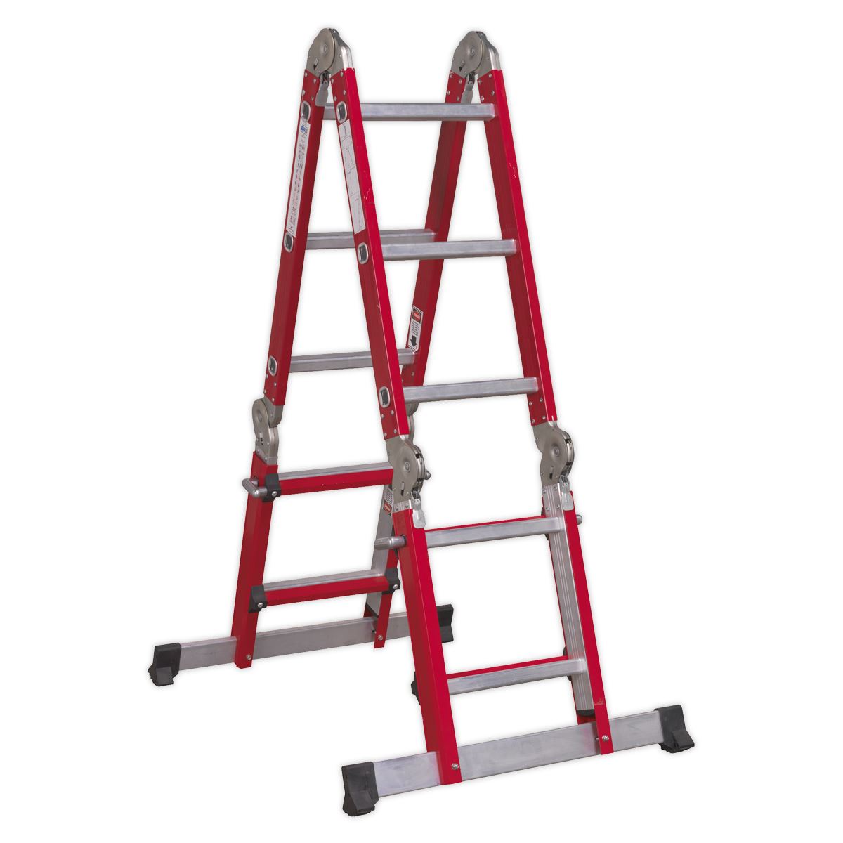 Sealey AFPL2 Aluminium Multipurpose Ladder EN 131 Adjustable Height Sealey