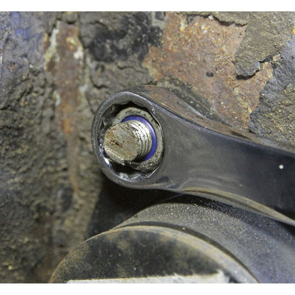 Sealey AK6319 Double Ring Ratchet/Fixed Spanner Set 7pc Extra-Long Metric Sealey