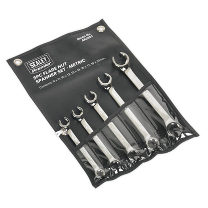 Sealey AK2651 Flare Nut Spanner Set 5pc Metric Sealey
