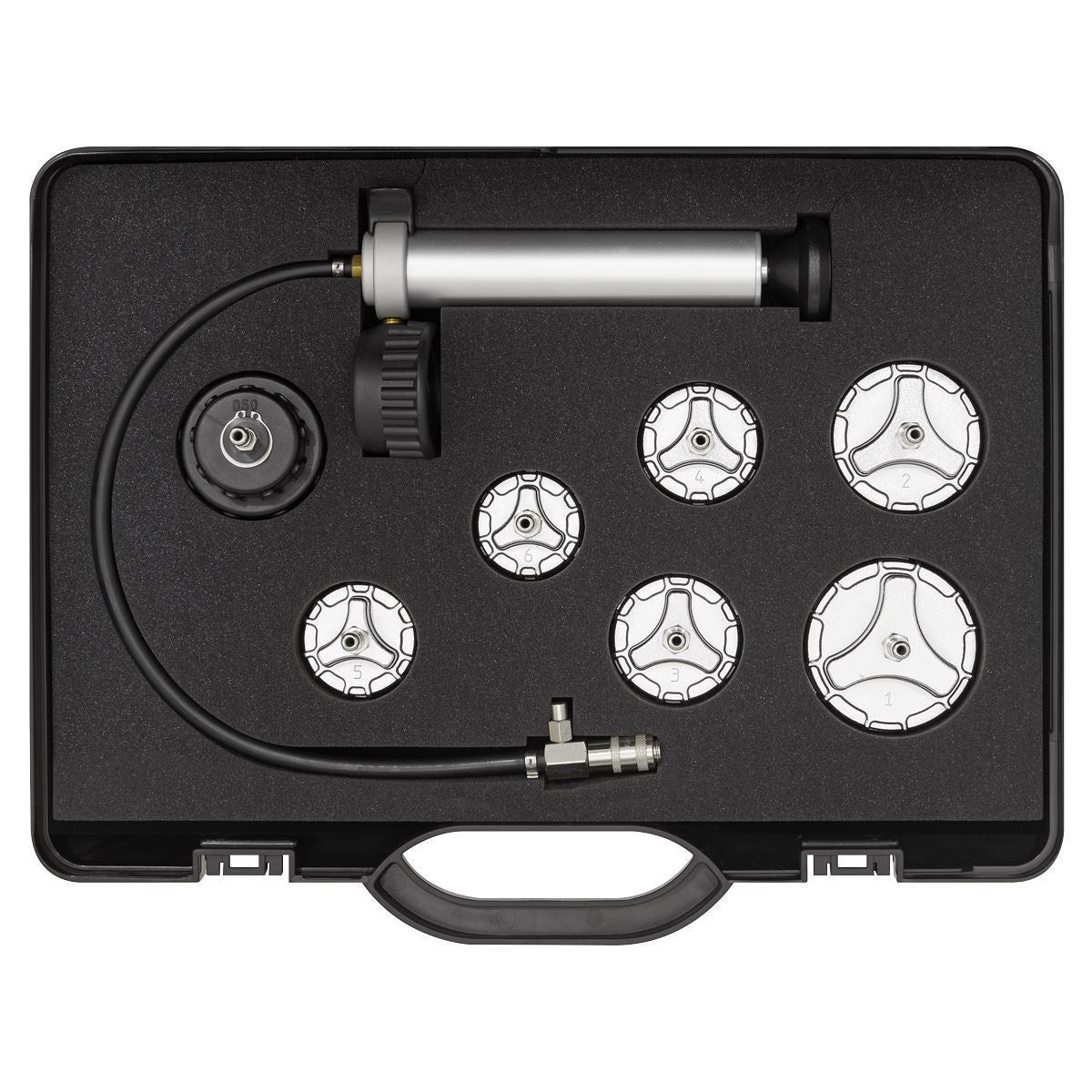 Sealey CV0011 Cooling System Pressure Test Kit 7pc - Commercial Sealey