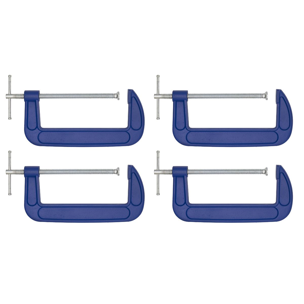 Sealey AK60084 G-Clamp 200mm - Pack of 4 Sealey