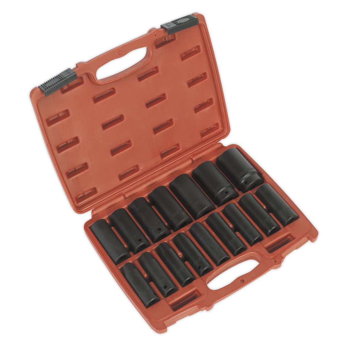 Sealey AK5816M Impact Socket Set 16pc 1/2"Sq Drive Deep Metric Sealey