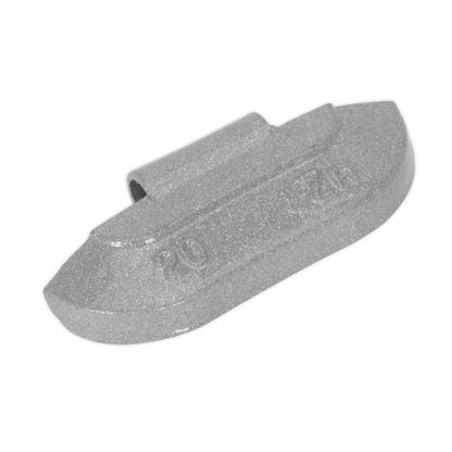 Sealey WWSH20 Wheel Weight 20g Hammer-On Zinc for Steel Wheels Pack of 100 Sealey