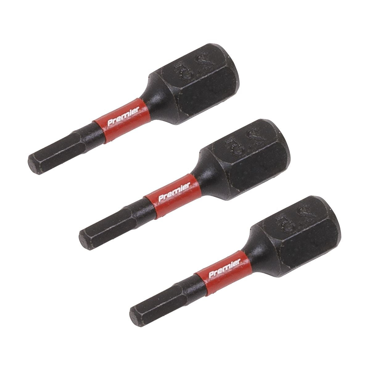 Sealey AK8210 Hex 2.5mm Impact Power Tool Bits 25mm - 3pc Sealey