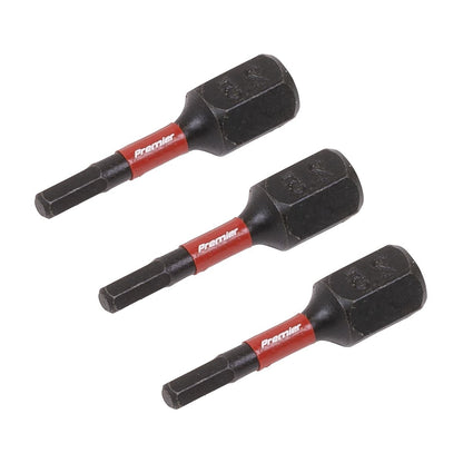 Sealey AK8210 Hex 2.5mm Impact Power Tool Bits 25mm - 3pc Sealey