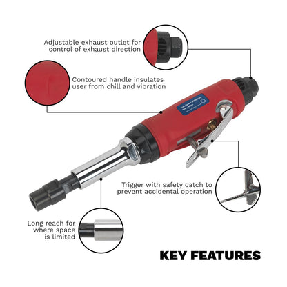 Sealey GSA672 Air Die Grinder Long Reach Sealey