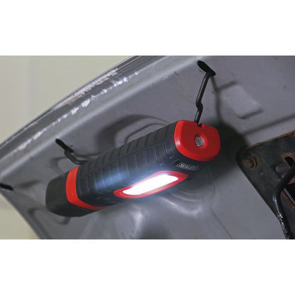 Sealey LED360PLUS Rechargeable 360° Inspection Light 10W & 3W SMD LED Black 2 x Lithium-ion Sealey