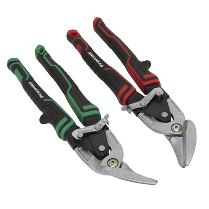 Sealey AK69072 High Leverage Offset Aviation Tin Snip Set 2pc Sealey