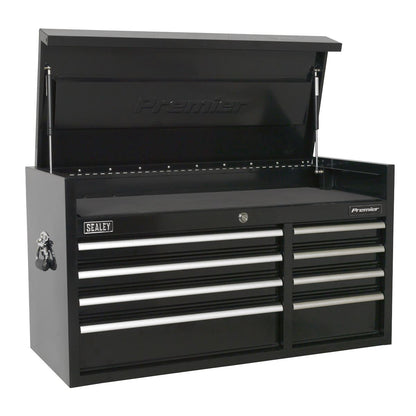 Sealey PTB104008 Topchest 8 Drawer 1040mm Extra-Wide Heavy-Duty Black Sealey