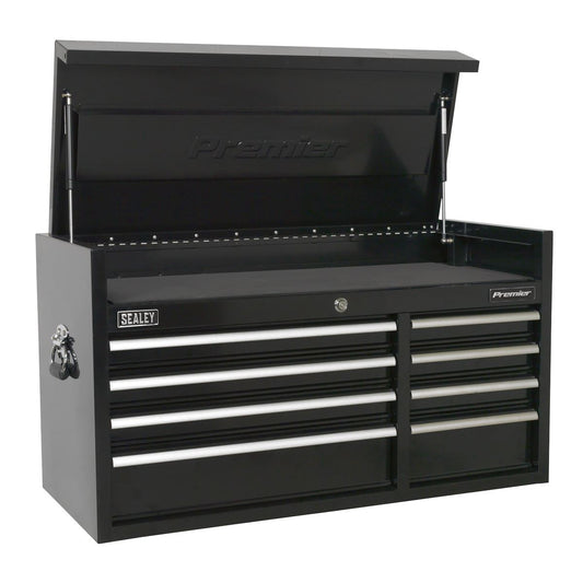 Sealey PTB104008 Topchest 8 Drawer 1040mm Extra-Wide Heavy-Duty Black Sealey