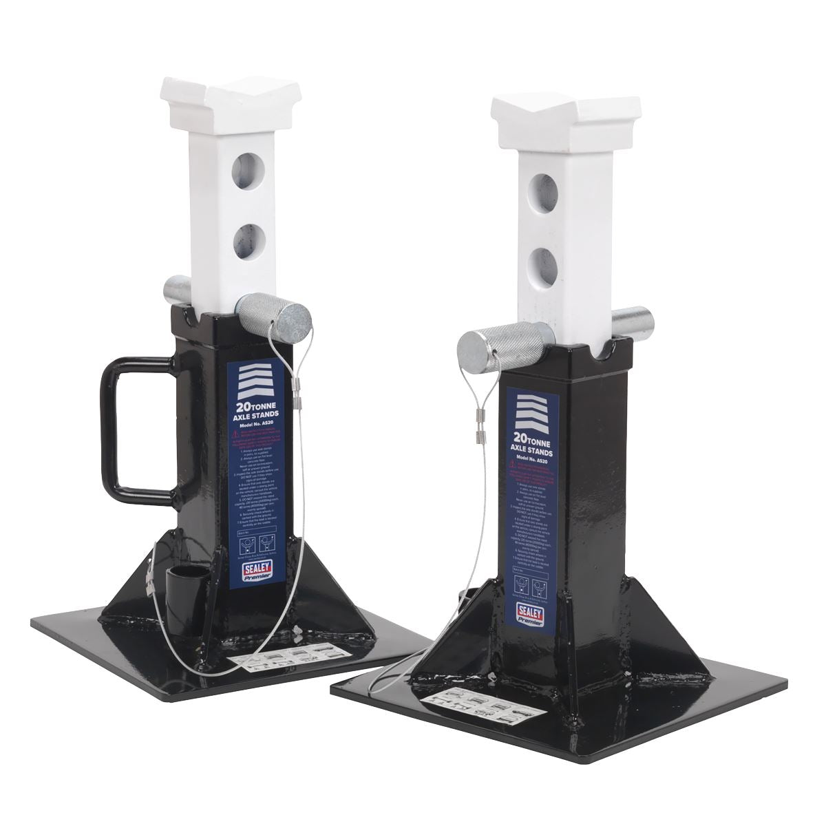 Sealey AS20 Premier Axle Stands (Pair) 20 Tonne Capacity per Stand Sealey
