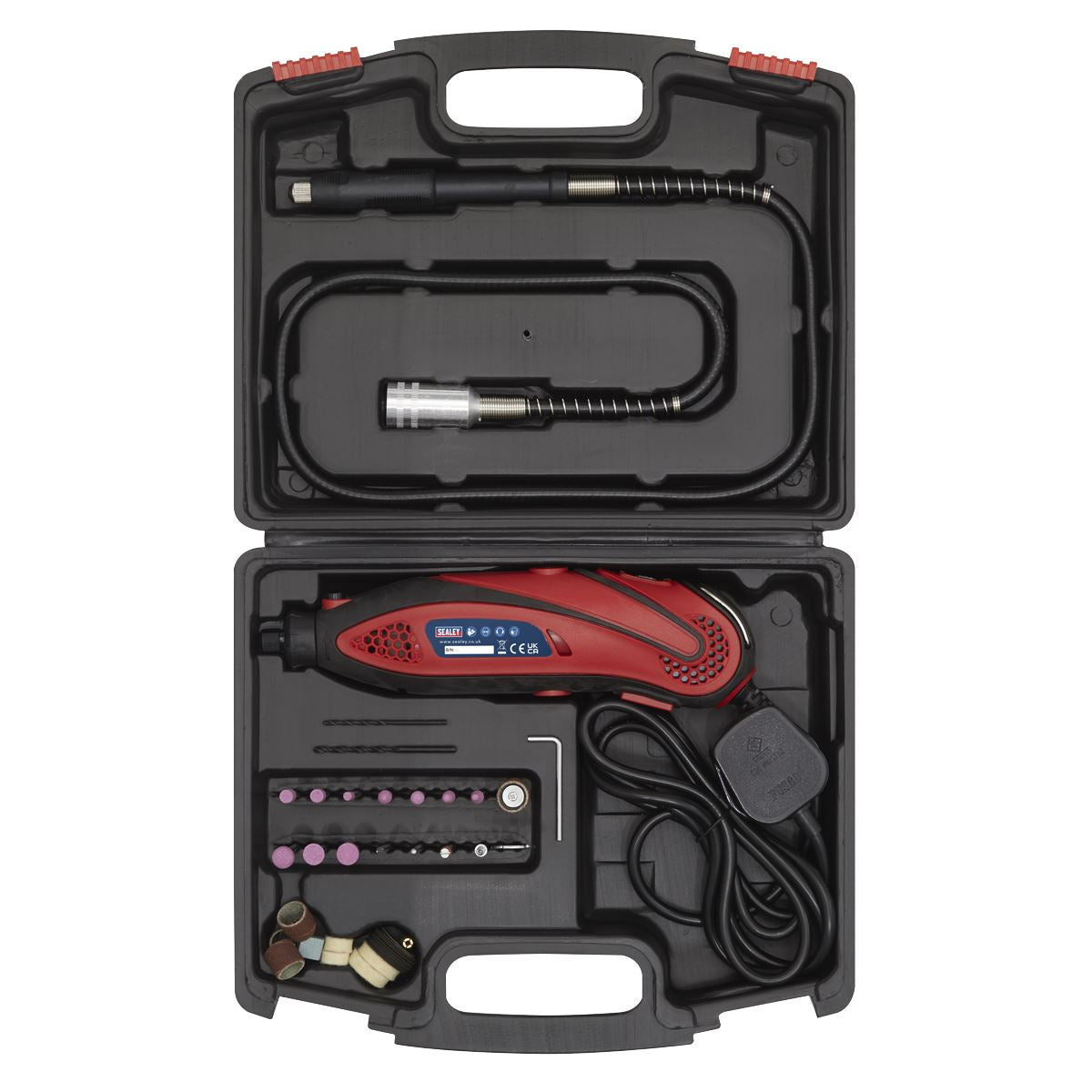 Sealey E540 Multipurpose Rotary Tool & Engraver Kit 40pc 230V Sealey
