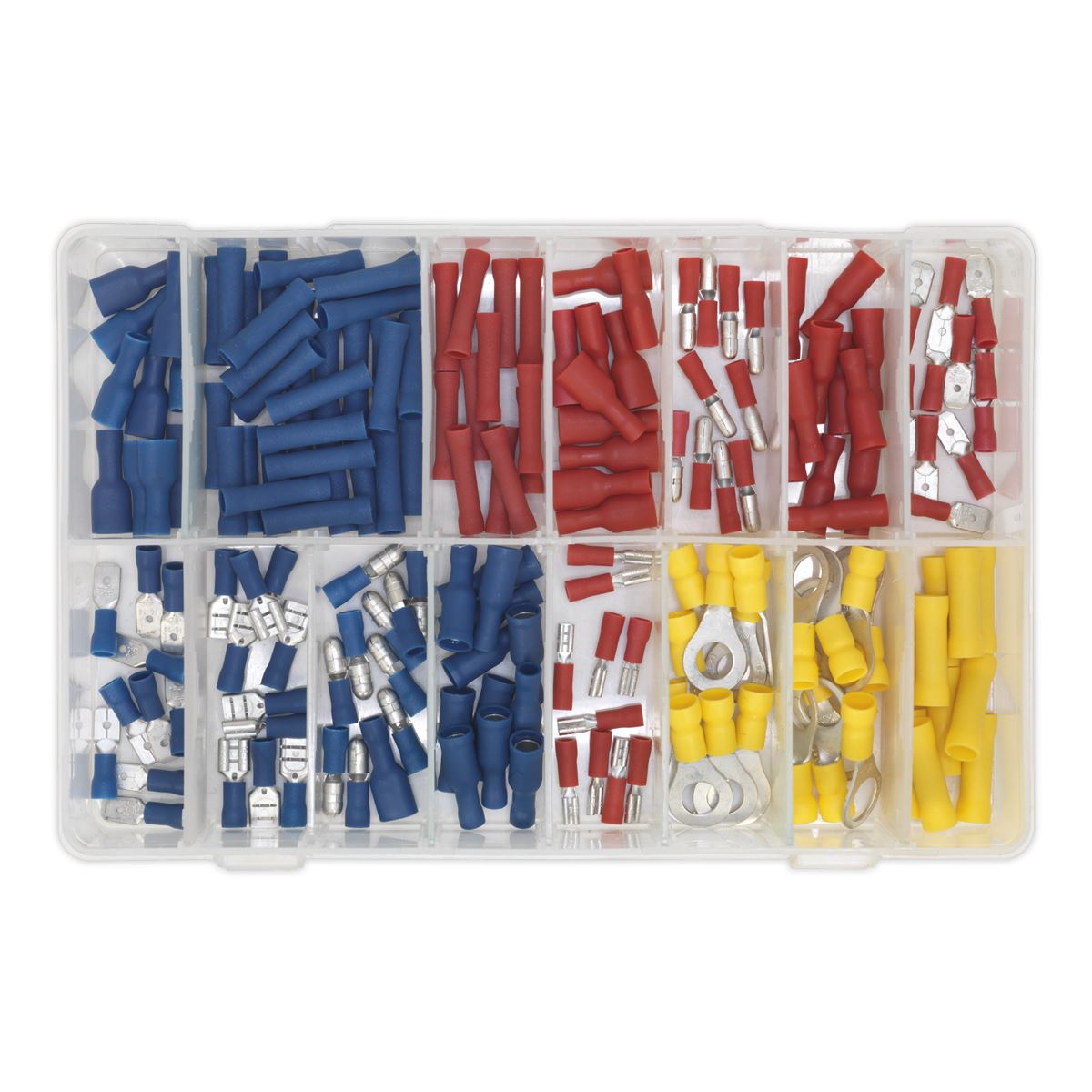 Sealey AB038MT Crimp Terminal Assortment 200pc Blue Red & Yellow Sealey