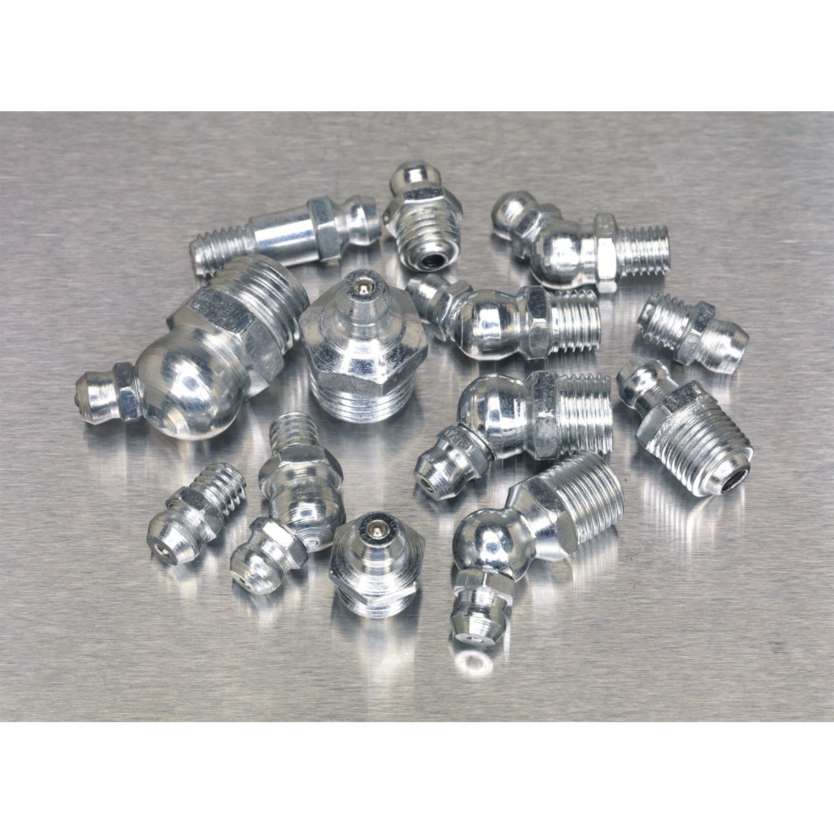 Sealey AB009GN Grease Nipple Assortment 130pc - Metric BSP & UNF Sealey