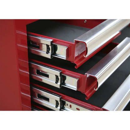 Sealey SPTCOMBO1 Tool Chest Combination 14 Drawer with Ball-Bearing Slides - Red & 1179pc Tool Kit Sealey