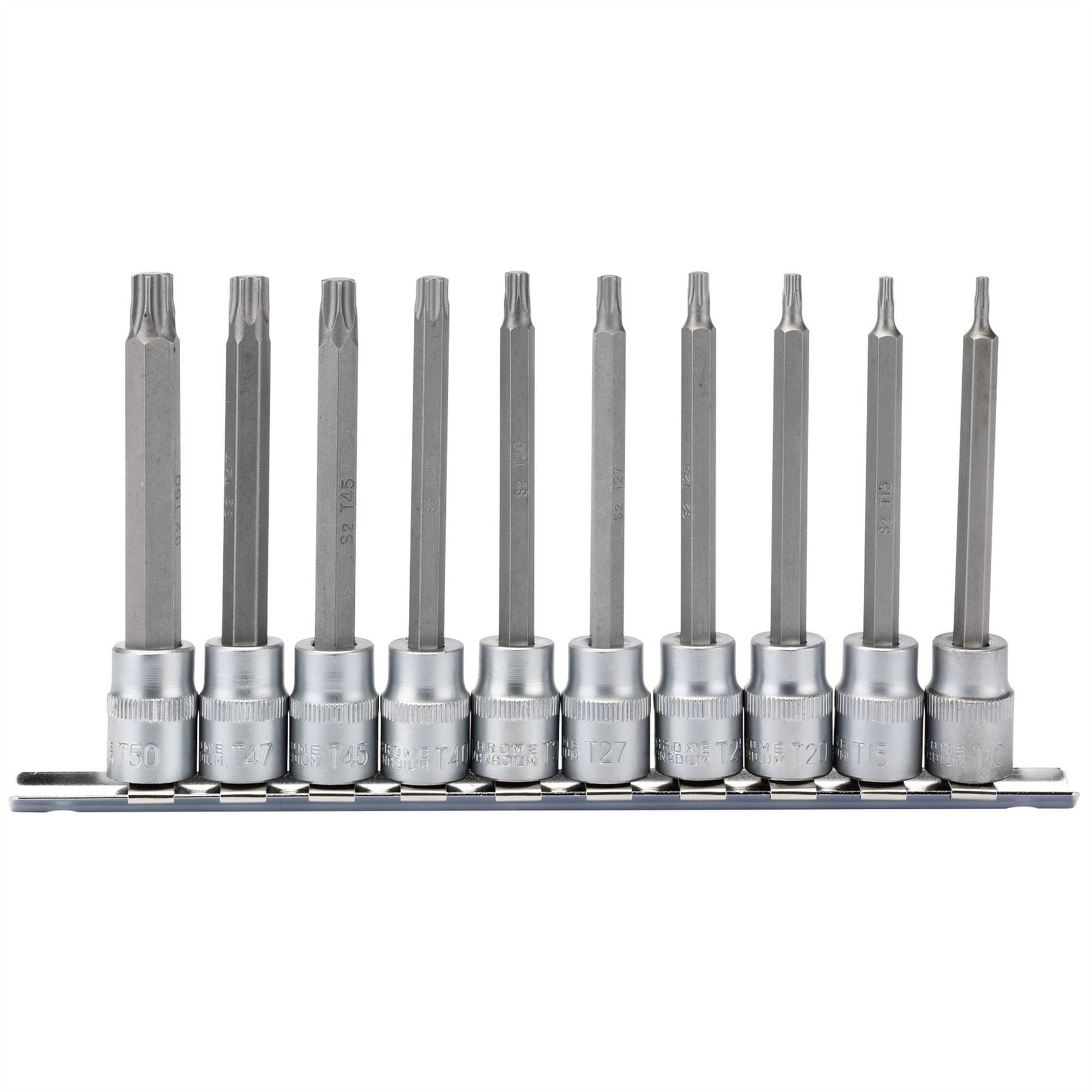 Draper 16310 TX-STAR® Socket Bit Set 3/8" Sq. Dr. 100mm 10 Piece Draper