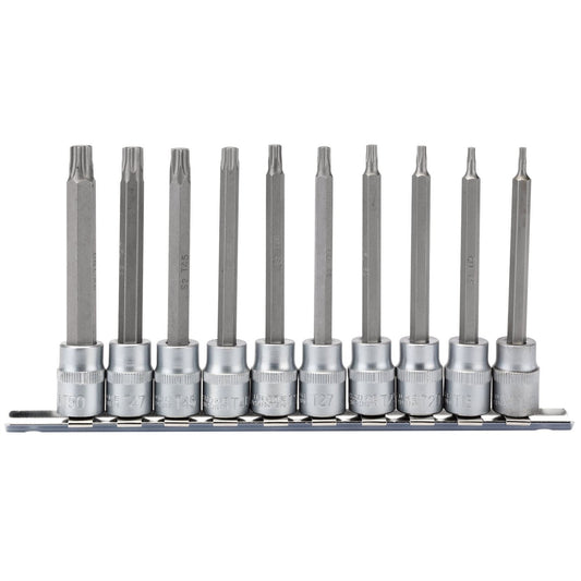 Draper 16310 TX-STAR® Socket Bit Set 3/8" Sq. Dr. 100mm 10 Piece Draper