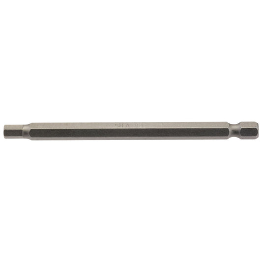 Draper 64374 Hexagonal Insert Bit 5mm 1/4" Hex 100mm Long Pack of 1 Draper