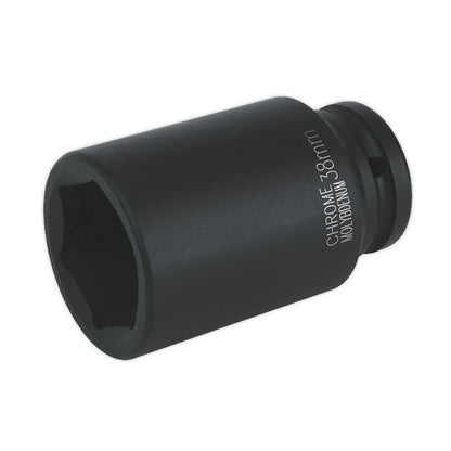 Sealey IS3438D Impact Socket 38mm Deep 3/4"Sq Drive Sealey