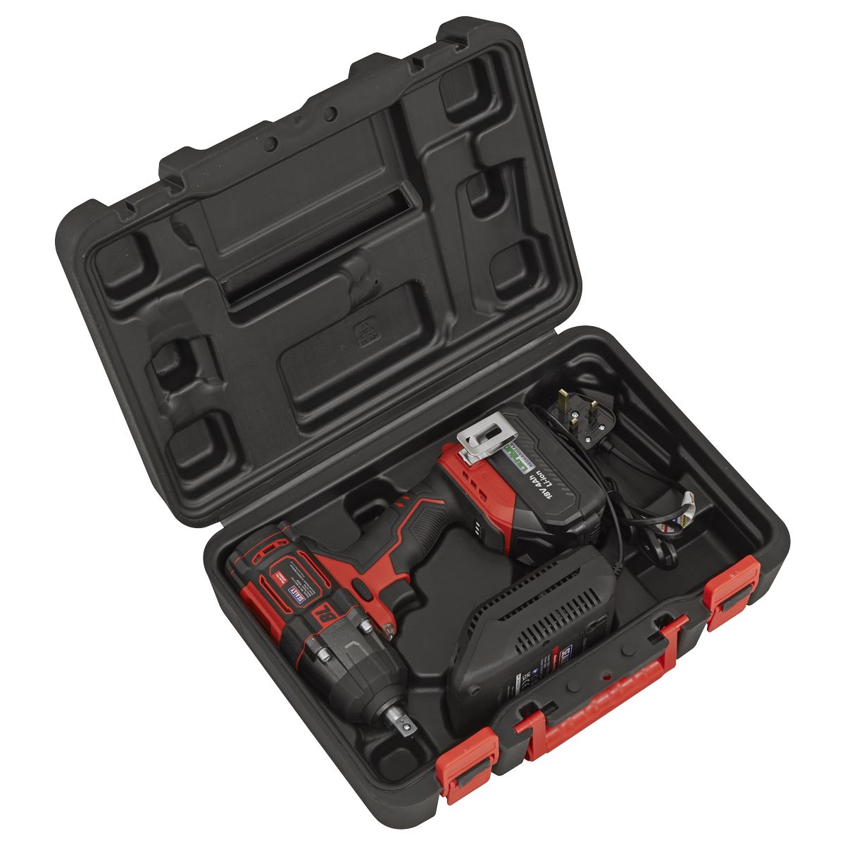 Sealey CP650LI Cordless Brushless Impact Wrench 18V 4Ah Lithium-ion 1/2"Sq Drive Sealey