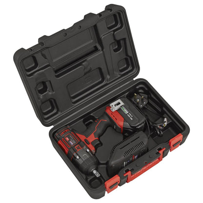 Sealey CP650LI Cordless Brushless Impact Wrench 18V 4Ah Lithium-ion 1/2"Sq Drive Sealey