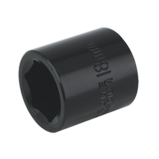 Sealey IS3818 Impact Socket 18mm 3/8"Sq Drive Sealey