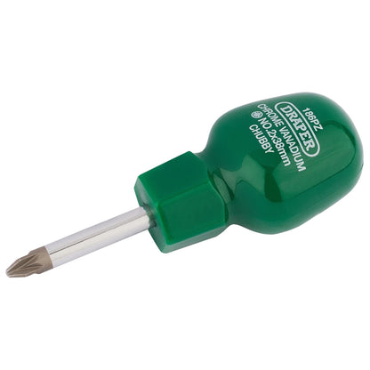 Draper 22357 PZ Type Cabinet Pattern Chubby Screwdriver No.2 x 38mm Sold Loose Draper